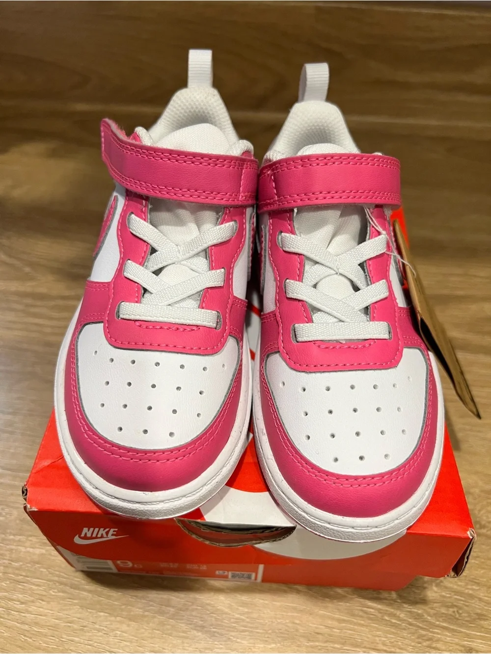 Nike Kids Pink Court Borough Low Recraft Sneakers NWT 9c